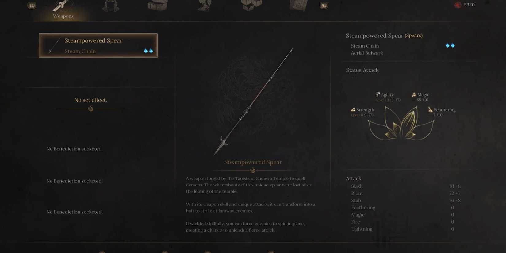 Wuchang Fallen Feathers Steampowered Spear