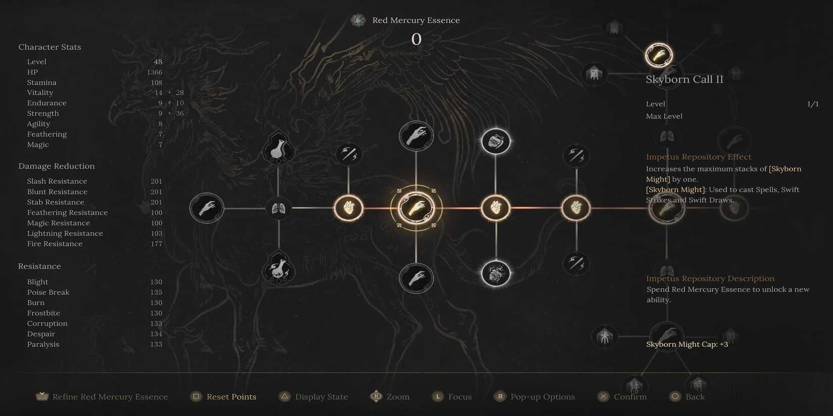 The Skyborn Call II Skill in the Skill Tree