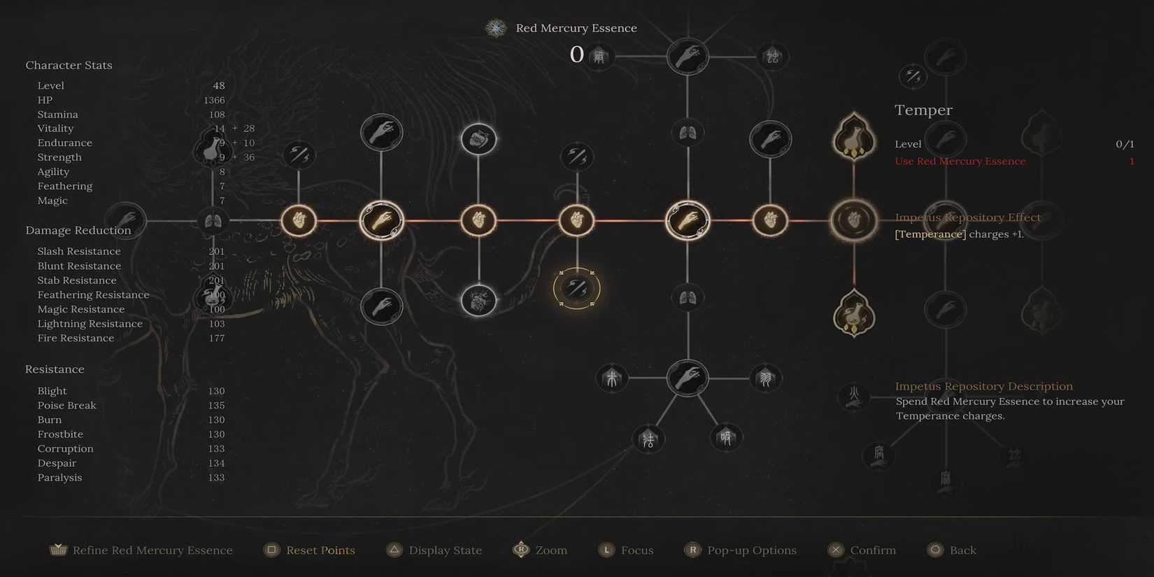 The First Temper Upgrade in the Skill Tree