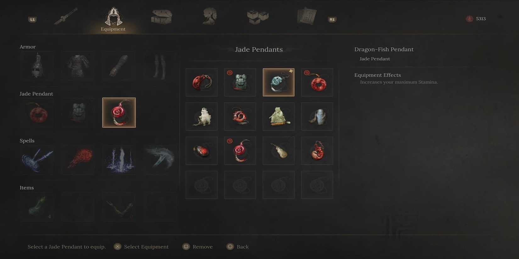 The Dragon-Fish Jade Pendant in the Menu 