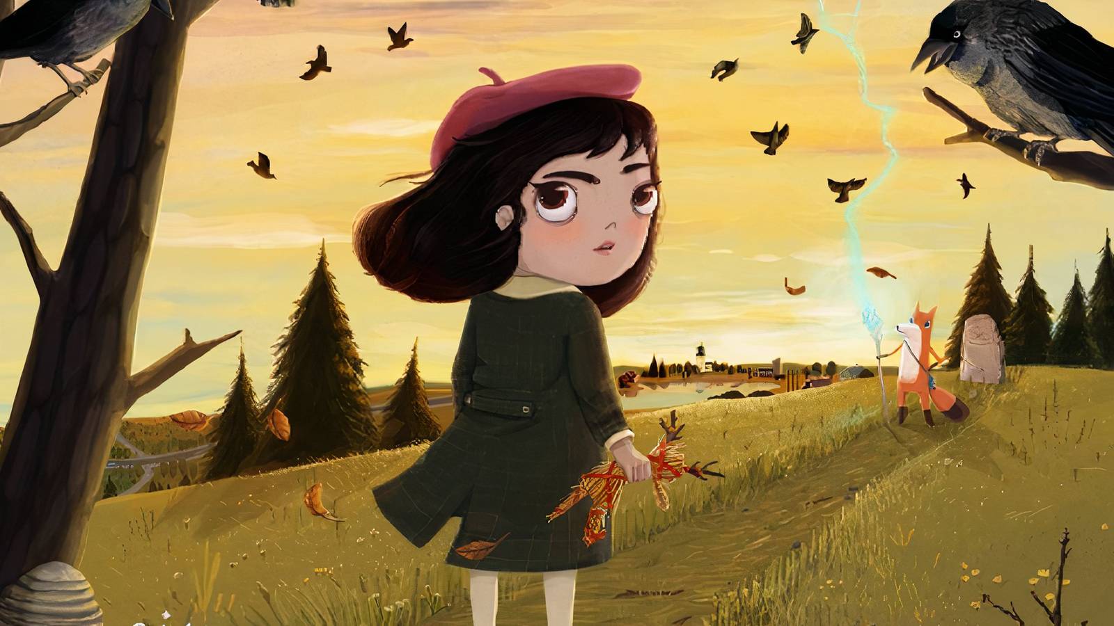 Little Misfortune character looking backward