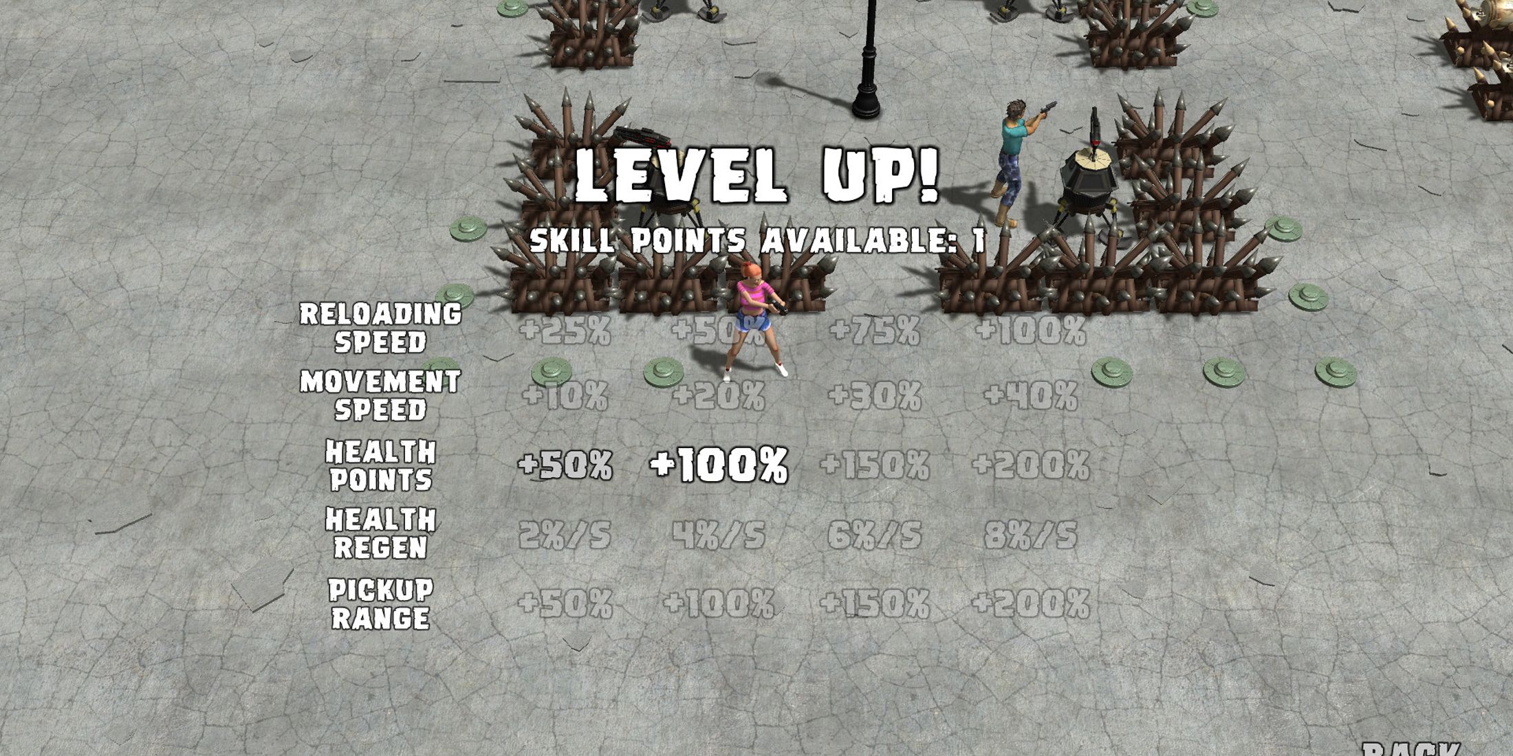 Yet Another Zombie Defense HD level up