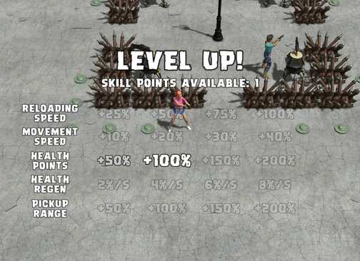 Yet Another Zombie Defense HD level up