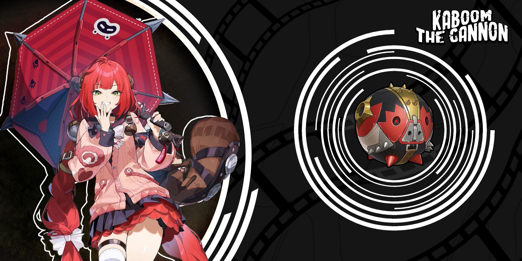 yuzuha using kaboom the cannon w-engine in zenless zone zero