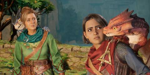 Zoe and Mio with dragons in Split Fiction