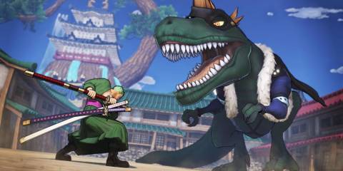 Zoro confronts X Drake on Wano - One Piece Pirate Warriors