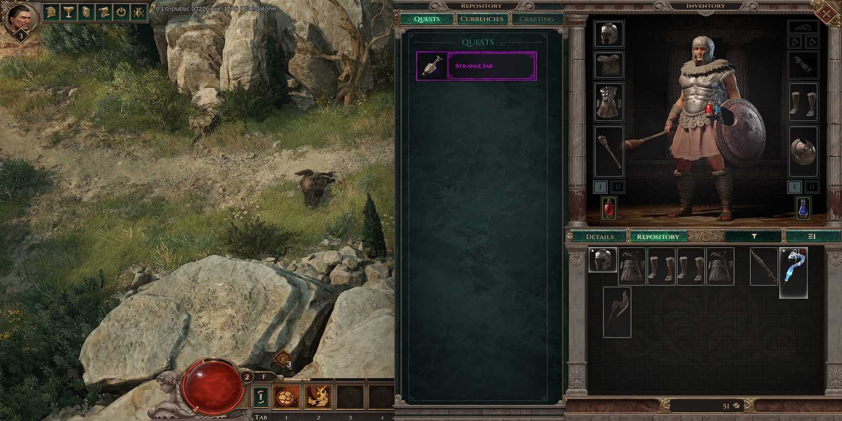 The Strange Jar in the Player's Inventory 