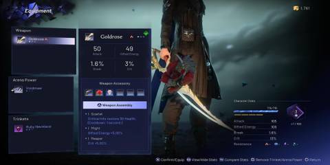 The Player With Accessories Equipped on their Weapon 