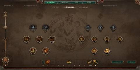 The Earth Mastery Tree With a Few Divinity Points 