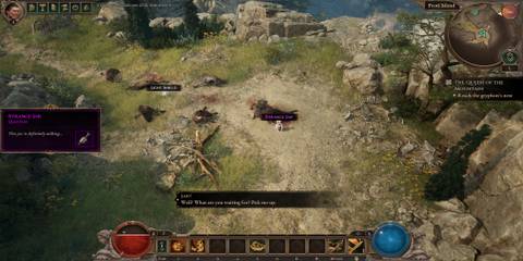 The Player Picking up the Strange Jar 