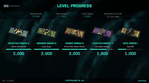 BF2042 end of game ribbons