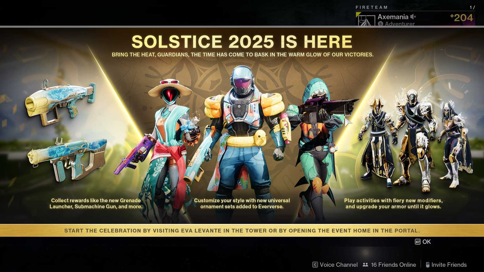 Destiny 2 Solstice 2025 banner