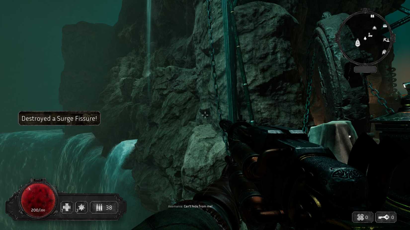 Abyssus Destroying a Surge Fissure