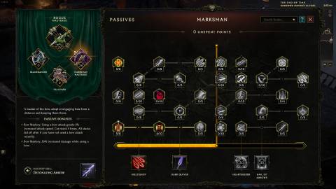 LE Marksman Poison Puncture Mutilate build skill tree