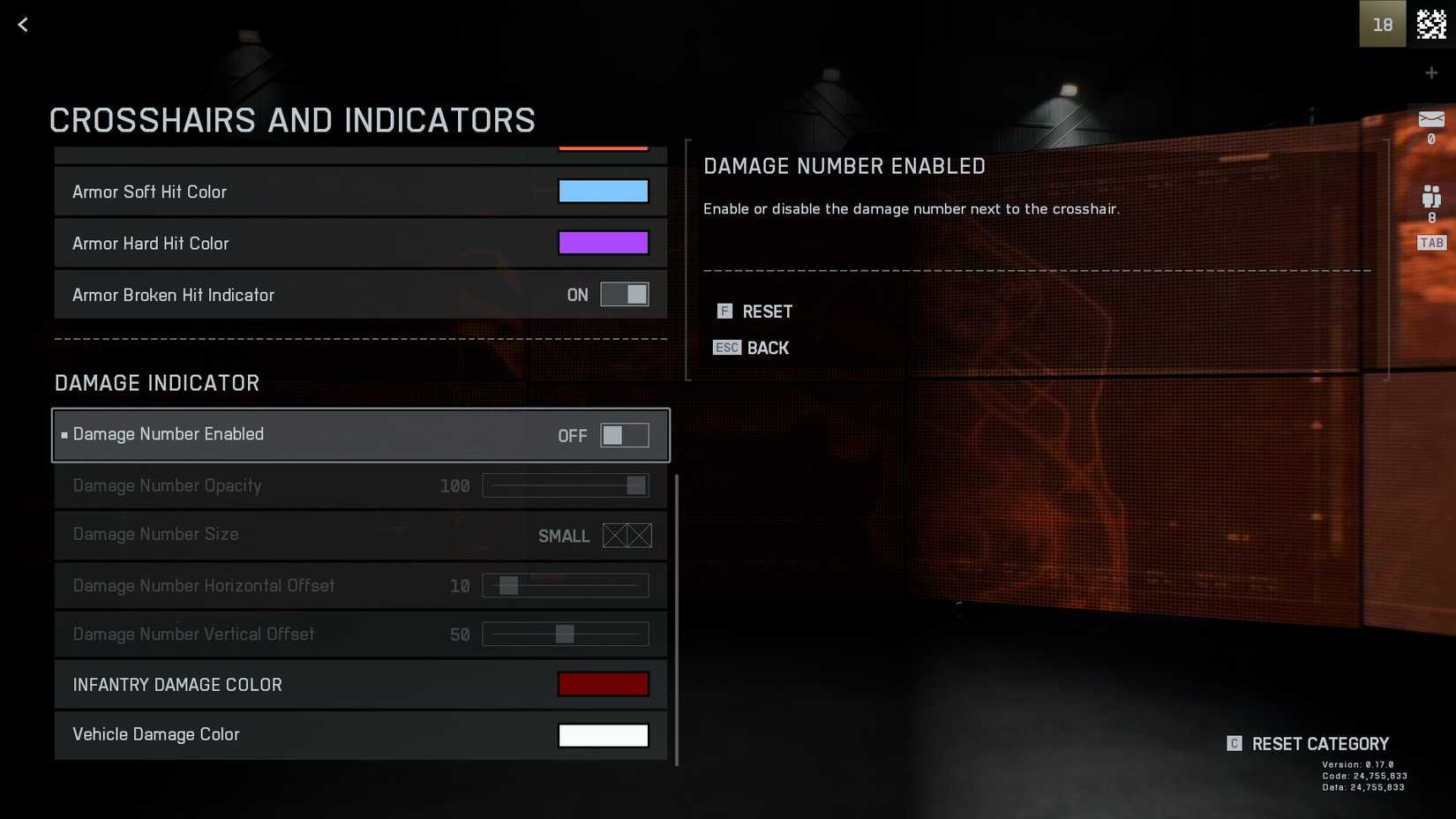 BF6 Damage Numbers setting