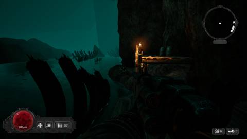 Abyssus rock outcrop to fourth lobby Surge Fissure