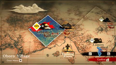 Shinobi: Art of Vengeance World Map Costume selector