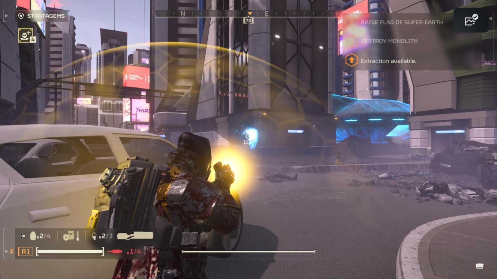 Helldivers 2 New Alexandria is illuminated