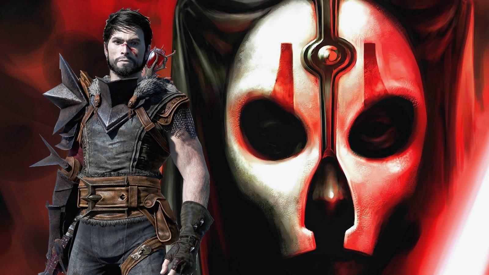 Hawke From Dragon Age 2 and Lord Nihilus from Star Wars KotOR 2 The Sith Lords