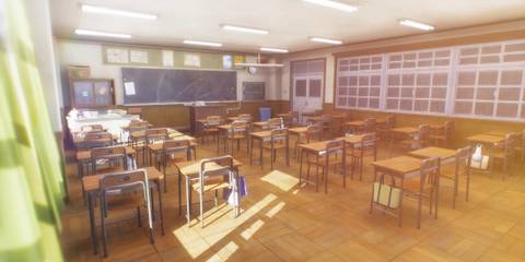 A classroom in Persona 4 Revival