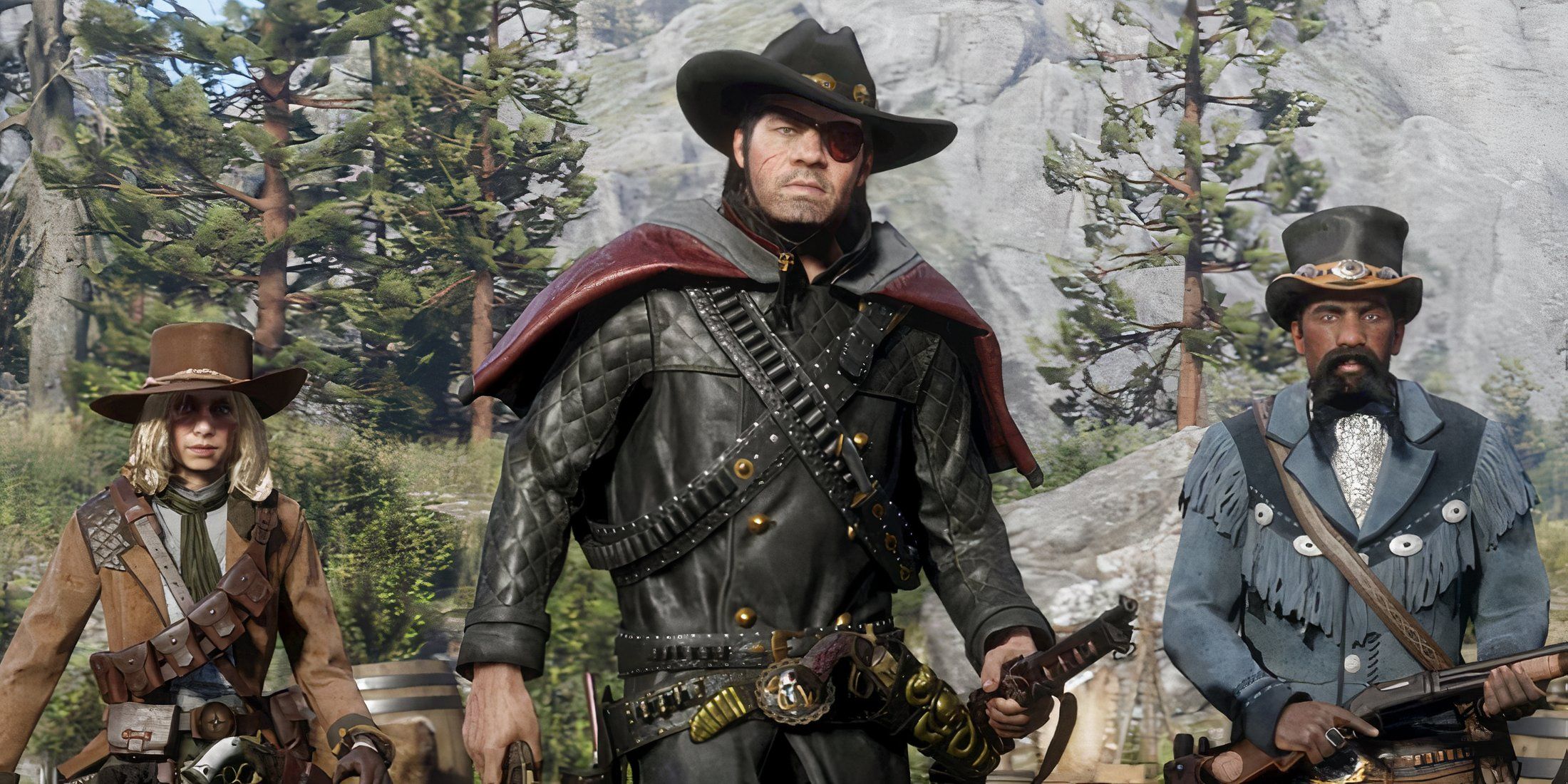 A group of cowboys in Red Dead Online