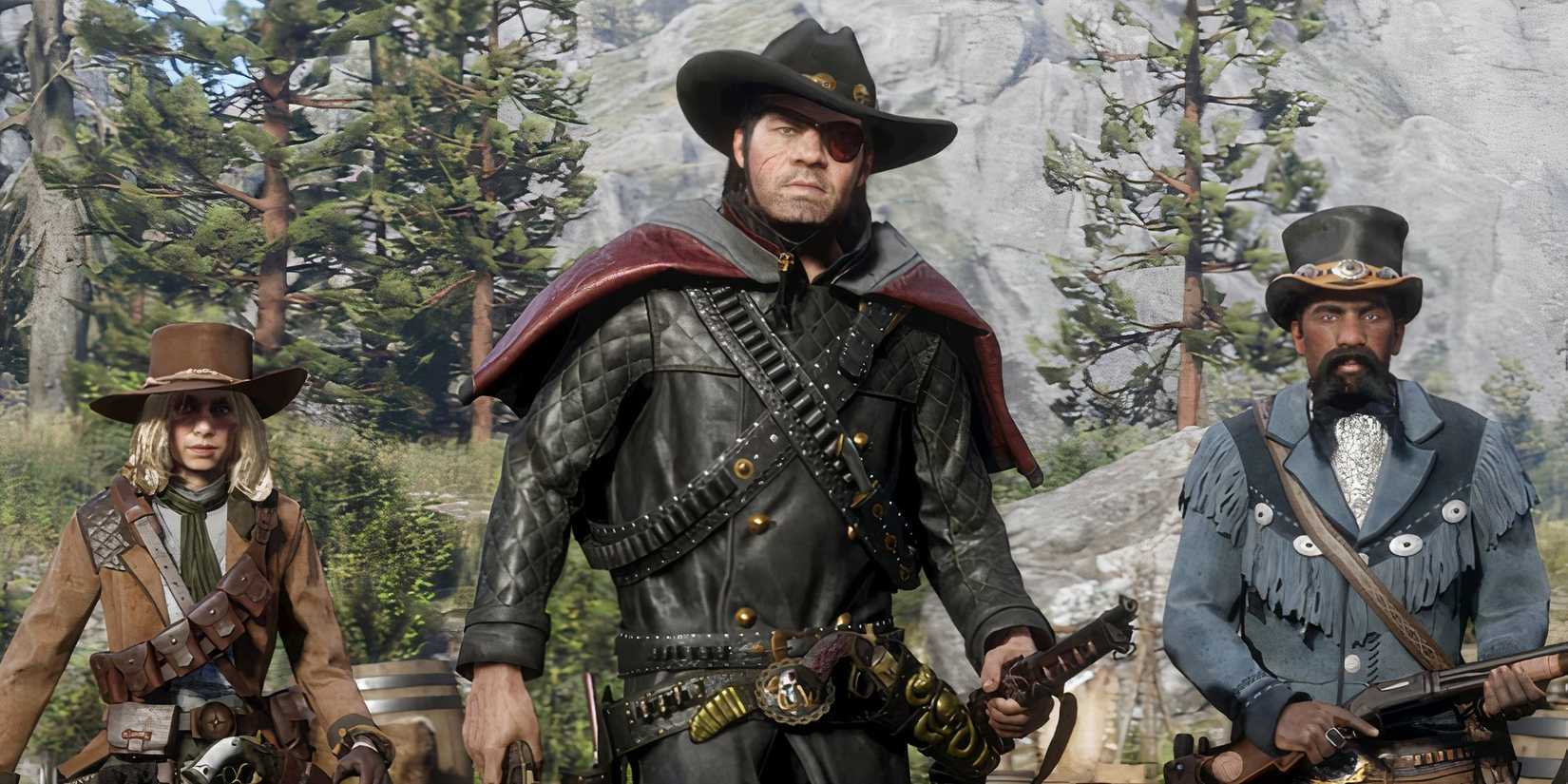 A group of cowboys in Red Dead Online