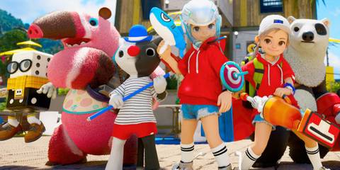 A group of trainers with their monsters in DokeV