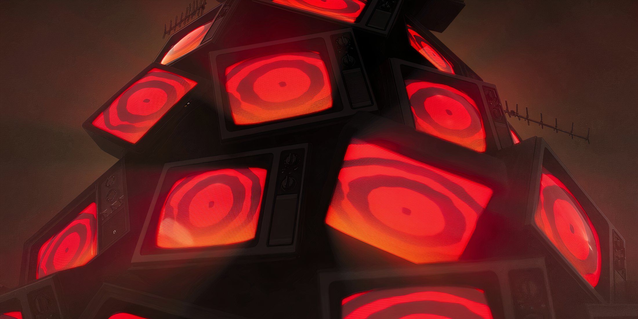 A pile of TVs in Persona 4 Revival