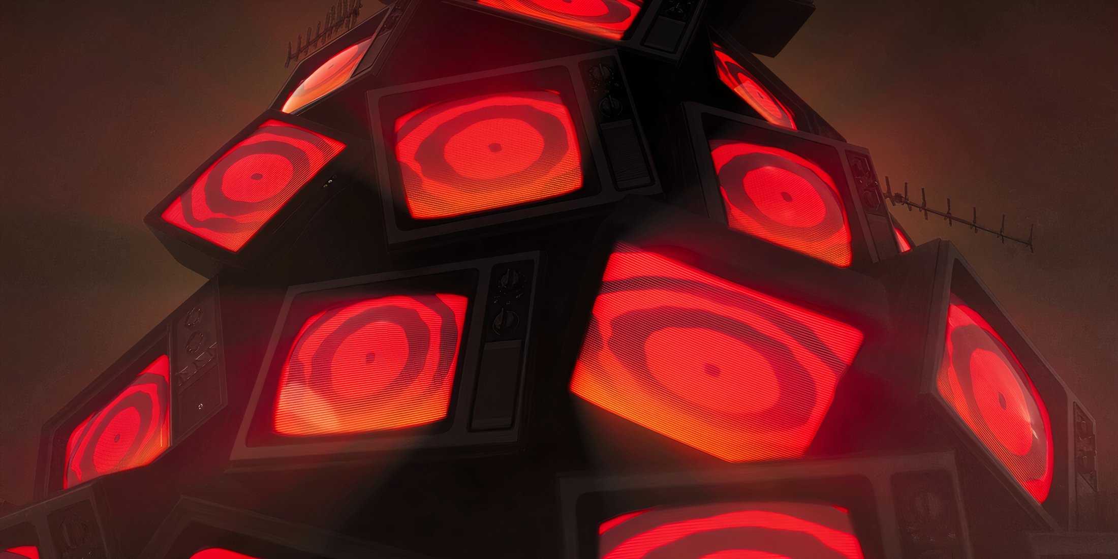 A pile of TVs in Persona 4 Revival