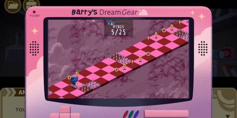 A platforming mini-game - The Murder Of Sonic The Hedgehog