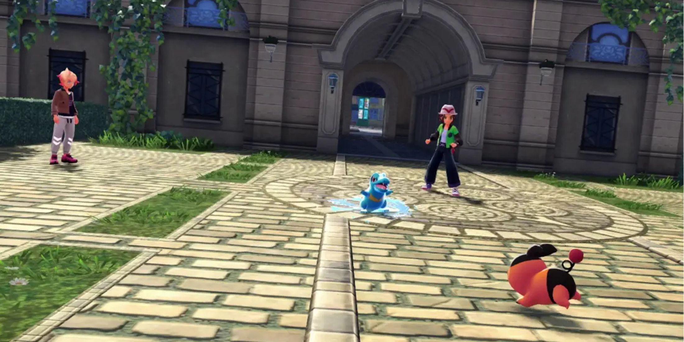 A Pokemon battle between Totodile and Tepig - Pokemon Legends Z-A