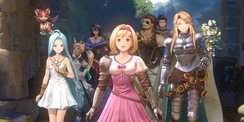 A scene featuring characters in Granblue Fantasy Relink