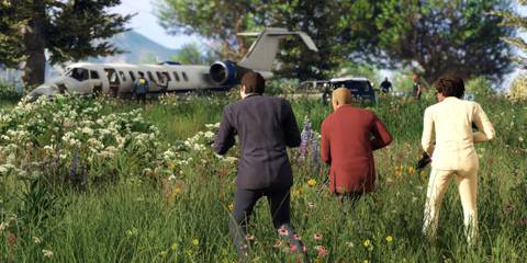 A scene featuring characters in Grand Theft Auto 5
