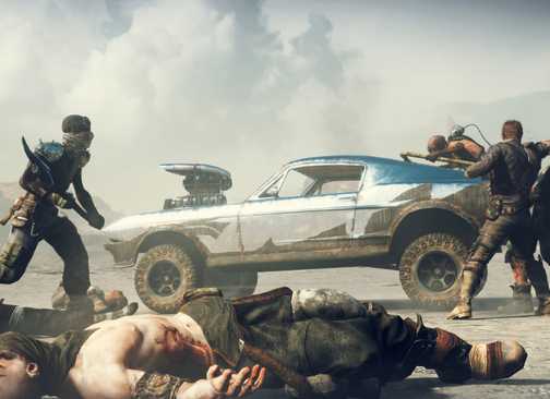 A scene featuring characters in Mad Max (2015)