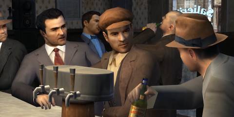 A scene featuring characters in Mafia