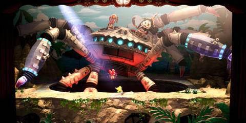 A scene featuring characters in Puppeteer