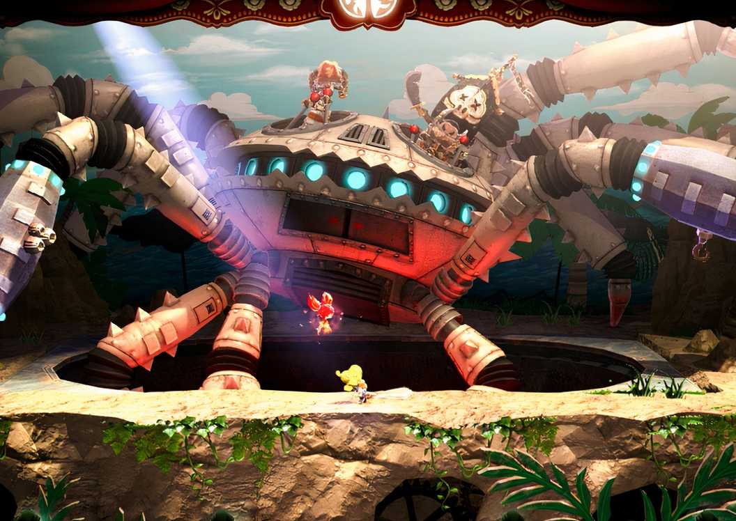 Adegan yang menampilkan karakter dalam Puppeteer