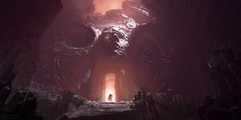 A vault opening in Mistfall Hunter