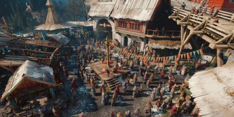 A village in The Witcher 4