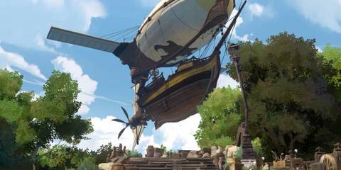 An airship in Granblue Fantasy Relink
