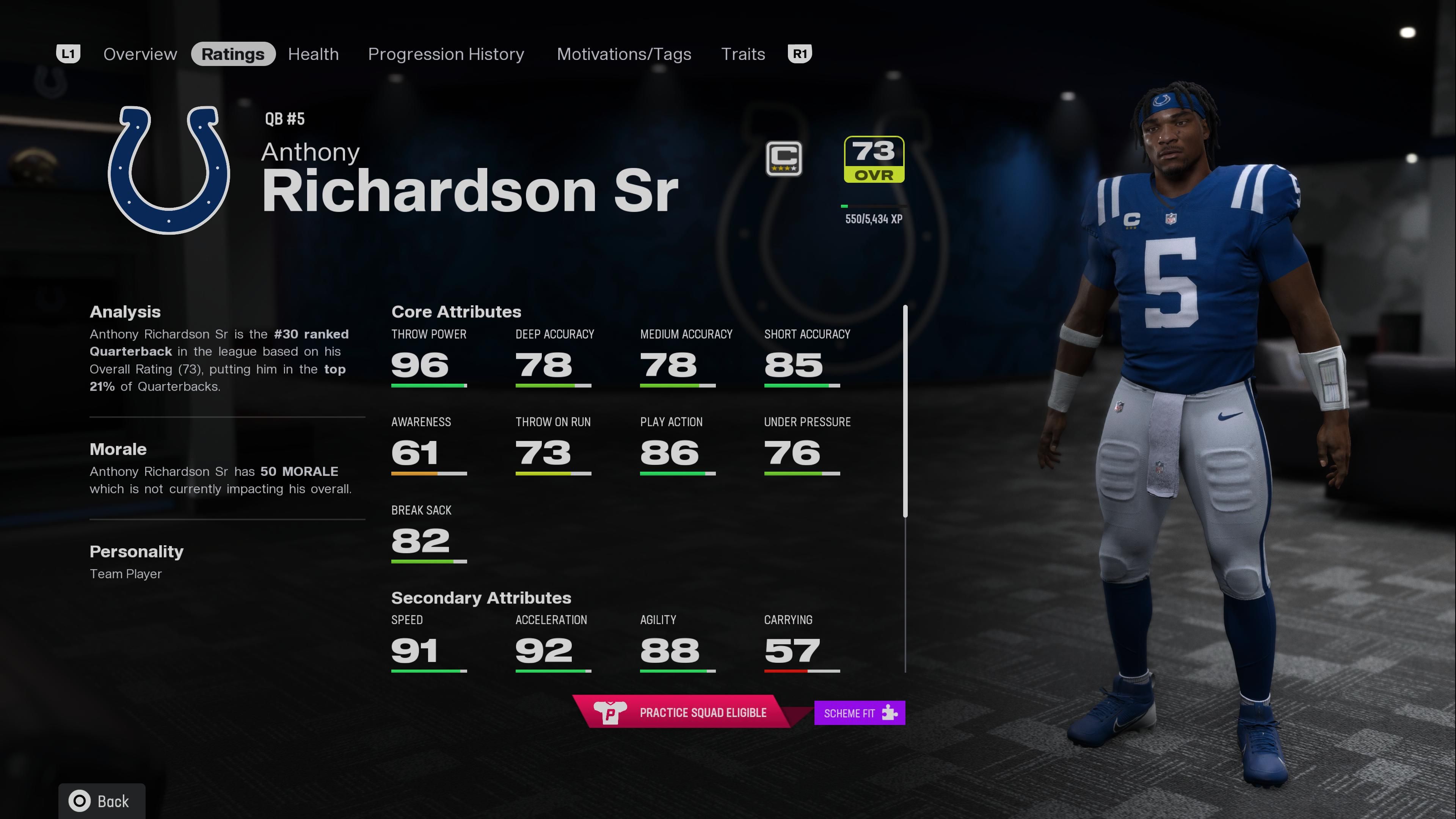 Anthony Richardson Madden 26 Franchise