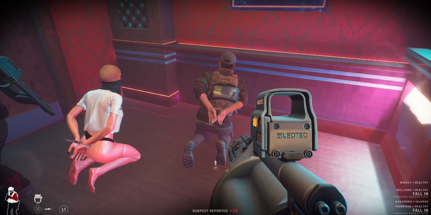 arresting civilians in neon tomb