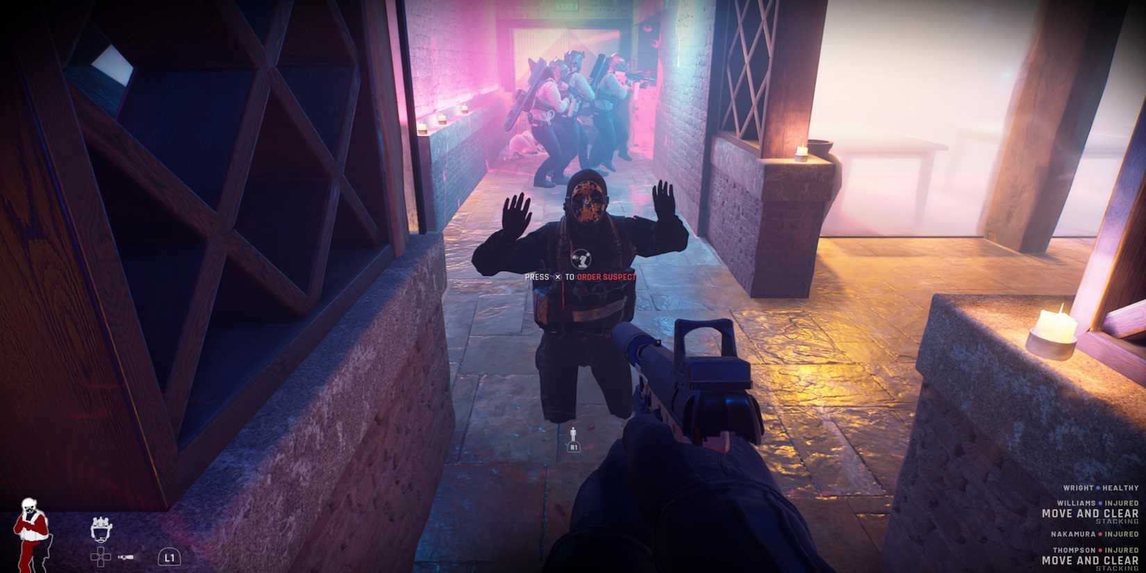 arresting suicide bomber in neon tomb