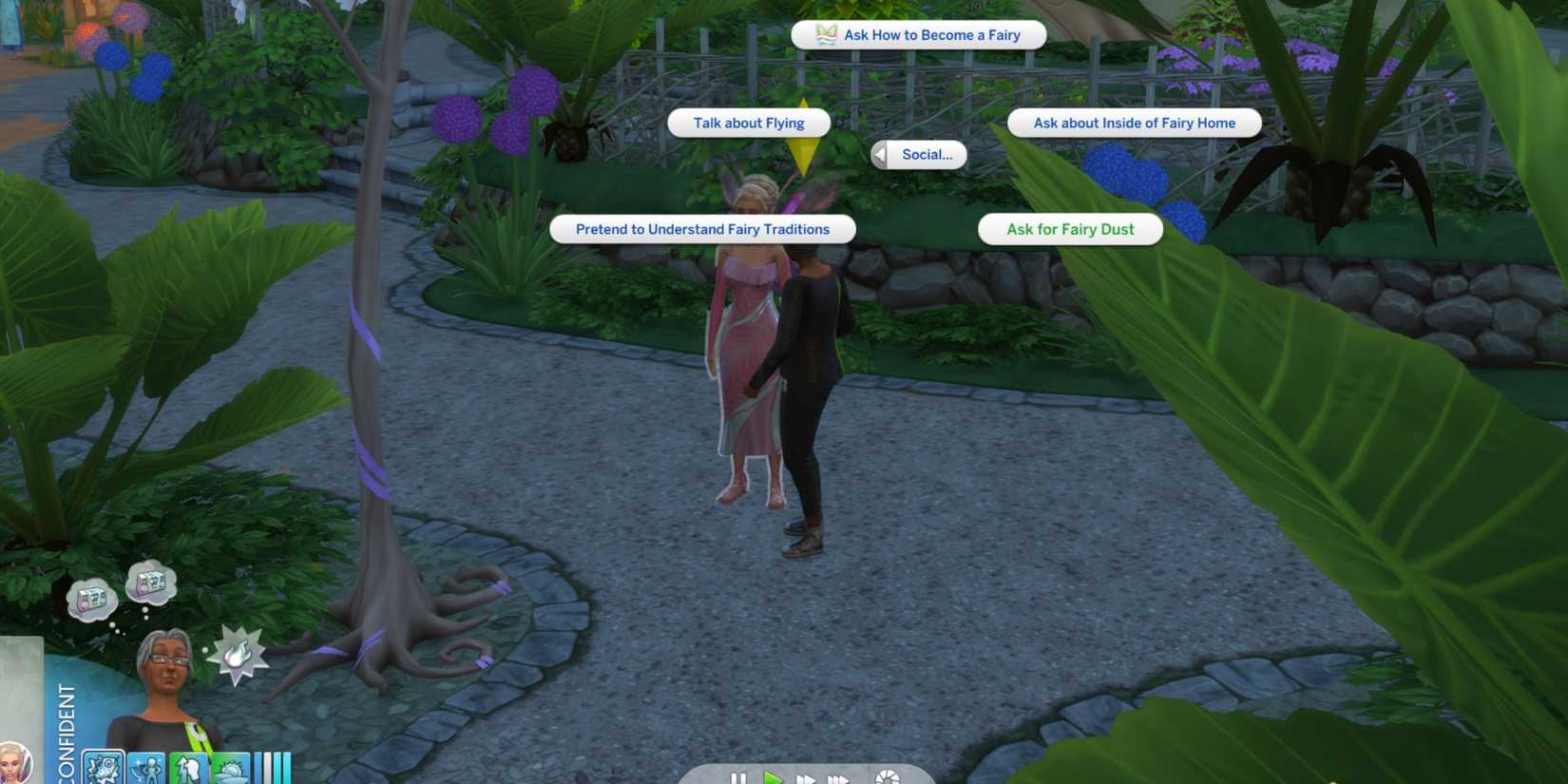 ask for fairy dust interaction the sims 4