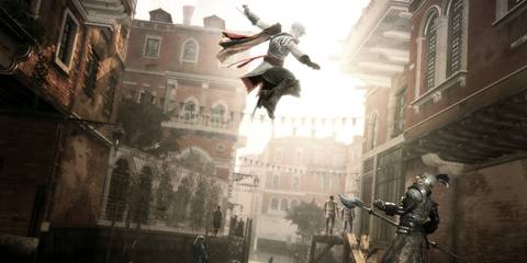 Assassin's Creed II Ezioo Jumping over Canal