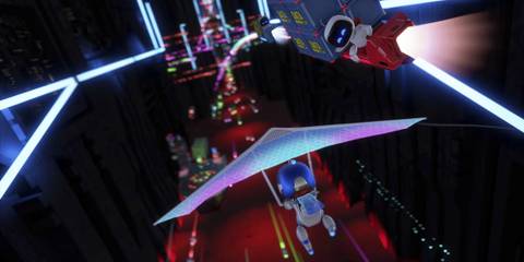 Astro gliding over a level - Astro's Playroom