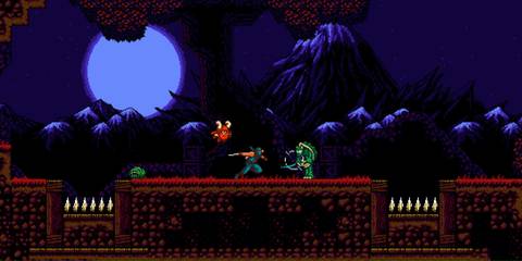 Attacking enemies as the original Messenger in The Messenger