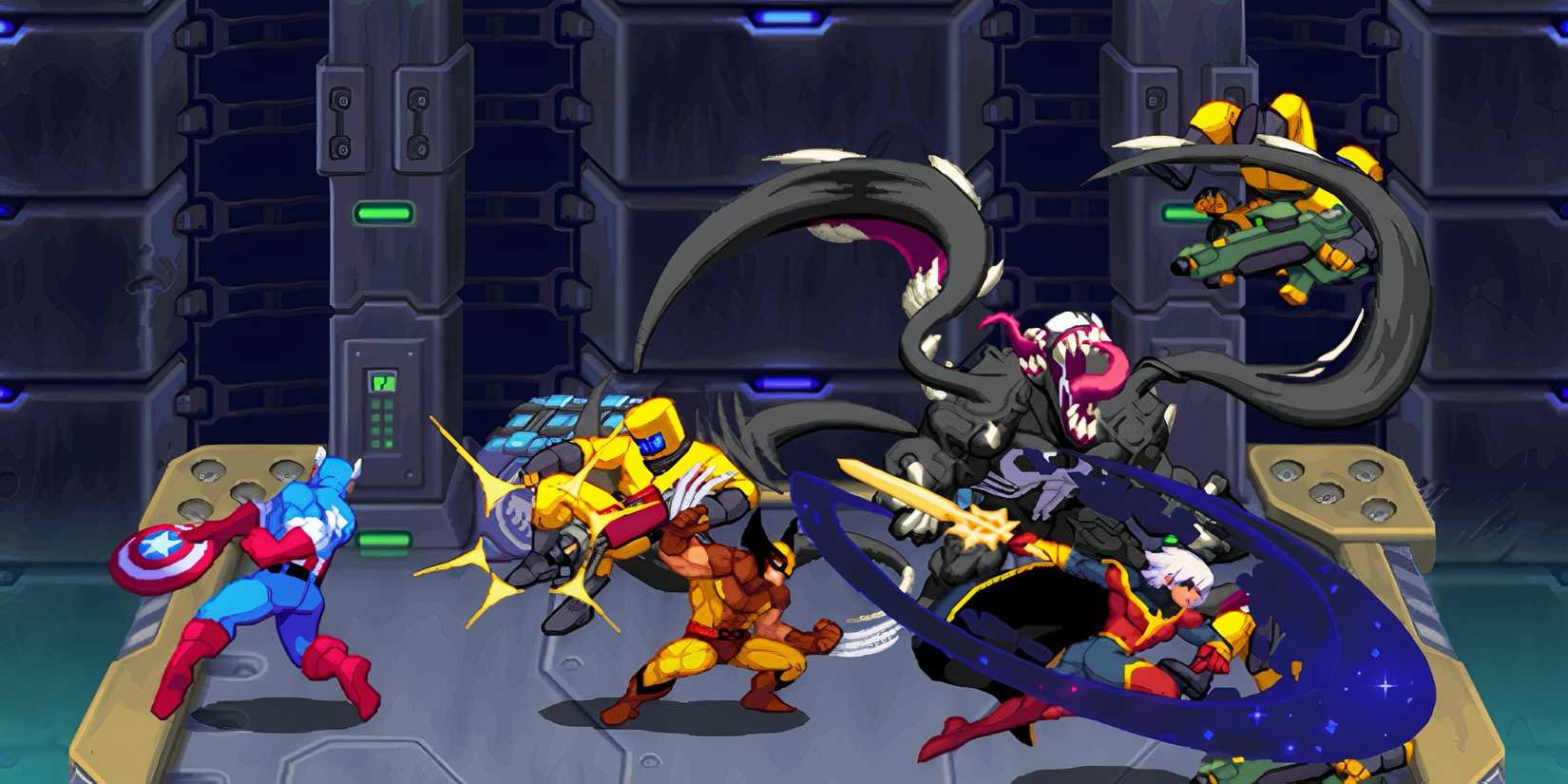 Attacking enemies in a group in Marvel Cosmic Invasion