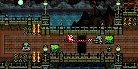 Attacking enemies with a flail in Mina The Hollower