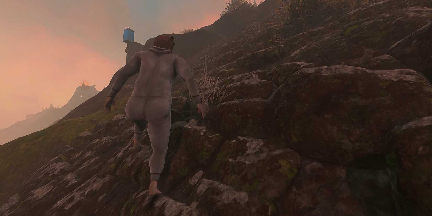 baby-steps-game-rant-advance-gameplay-nate-climbing-mountain